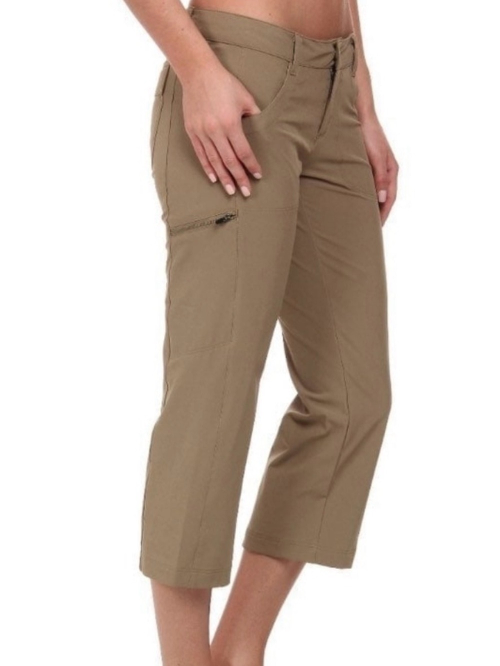 Patagonia Happy Hike Capri Pants Women’s  4 Khaki | Lightweight Outdoor Travel